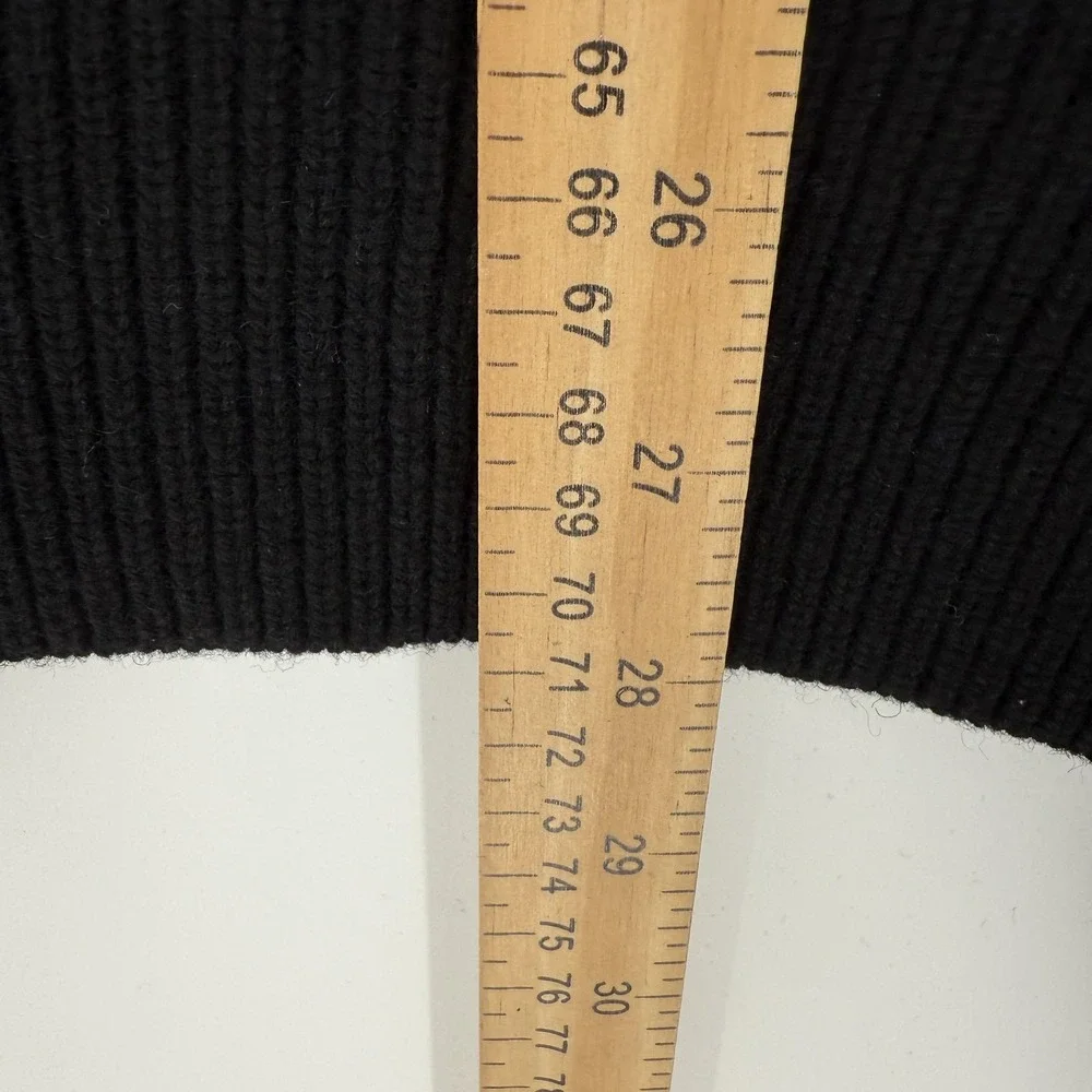 J Crew Sweater Mens Large Blue Black 100% Lambswool Crewneck‎ Argyle Check Knit